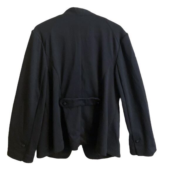 Lane Bryant Woman Plus 18 Blazer Black Ponte Metal Crown Button Accents Pockets - Picture 7 of 10